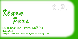 klara pers business card